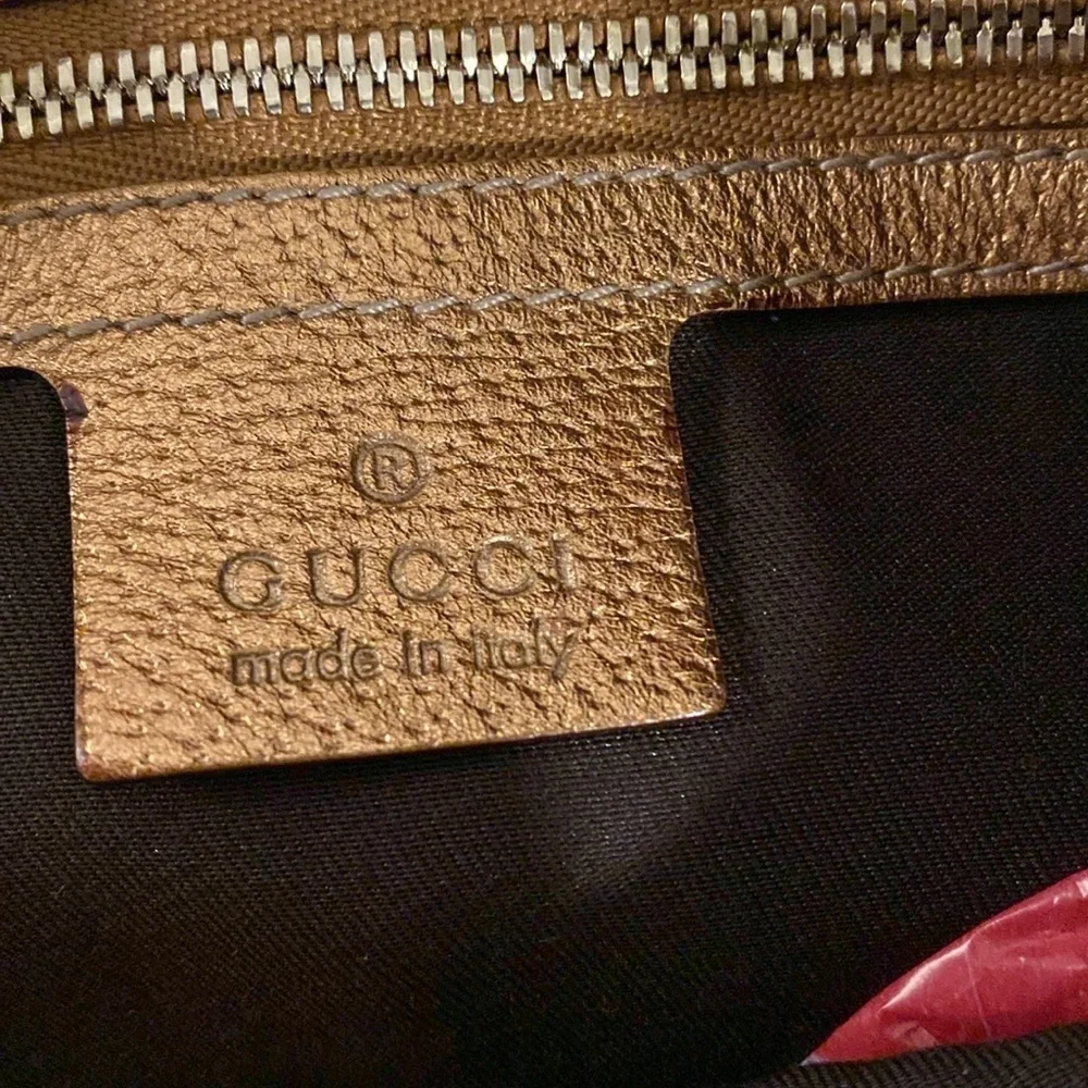 Vintage Gucci Brown Hobo Bag with Iconic Horse Bit Print